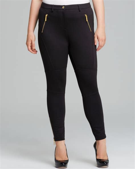 michael kors black pants gold zipper|Michael Kors pants size chart.